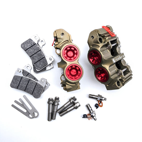 SUPERMOTO DOUBLE DISCS BRAKE CALIPERS // NATURAL